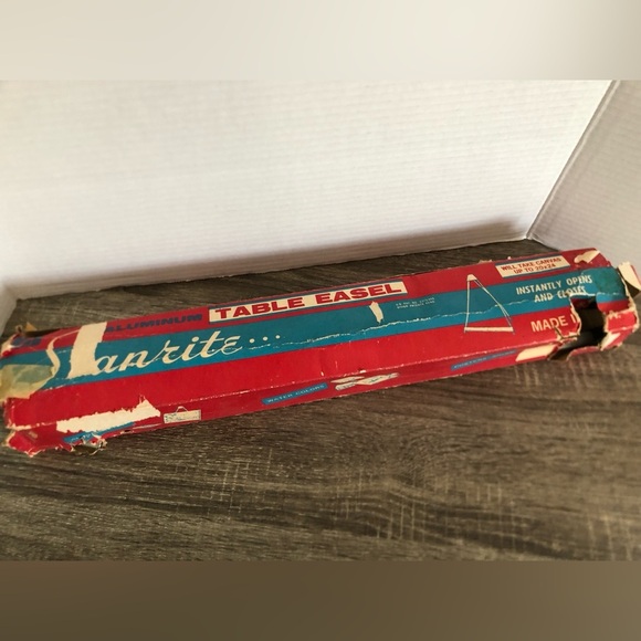 Vtg Silver Aluminum Table Top Folding Artists Easel - Picture 11 of 12